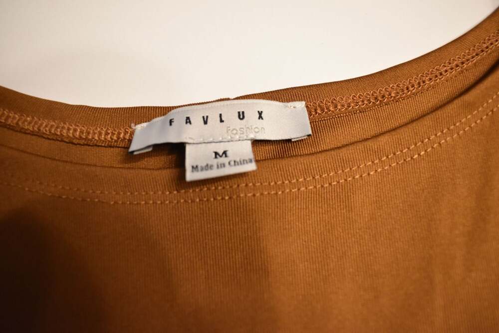 Favlux Women's Cognac Brown Oversized Batwing Sleeve Top